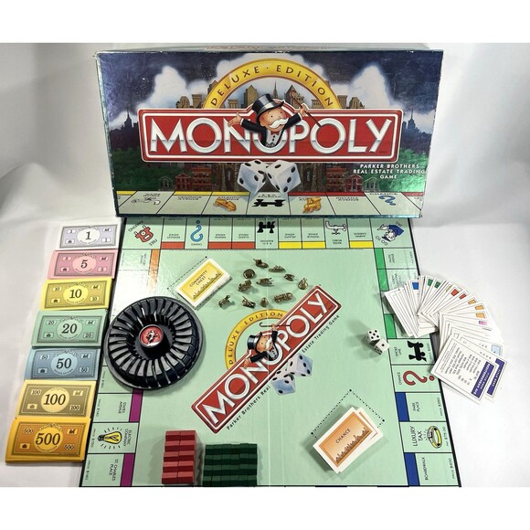 Monopoly Deluxe Edition 1995 Parker Brothers Vintage Board Game - Picture 3 of 14